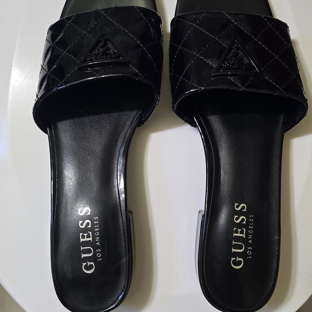 GUESS Women's Black Slide Sandals